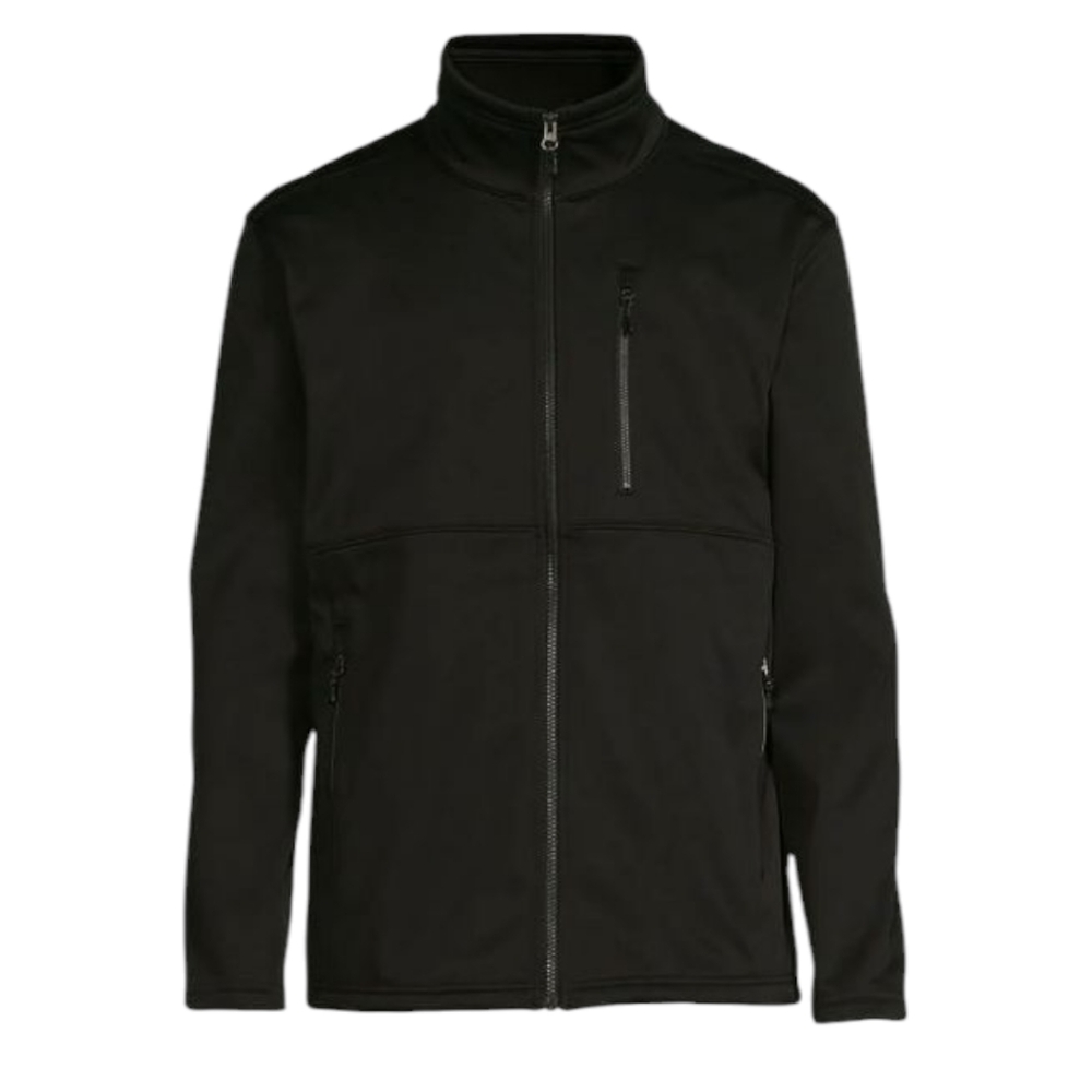 Swiss Tech men's black zip jacket with pockets size small